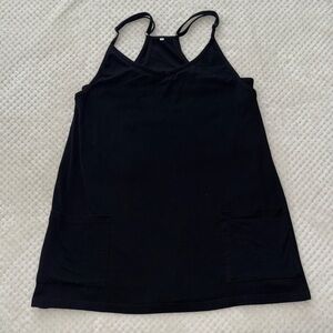 🖤 EUC Women’s Black Layered Dress w/ Built-In Bodysuit Shorts – Size S🖤